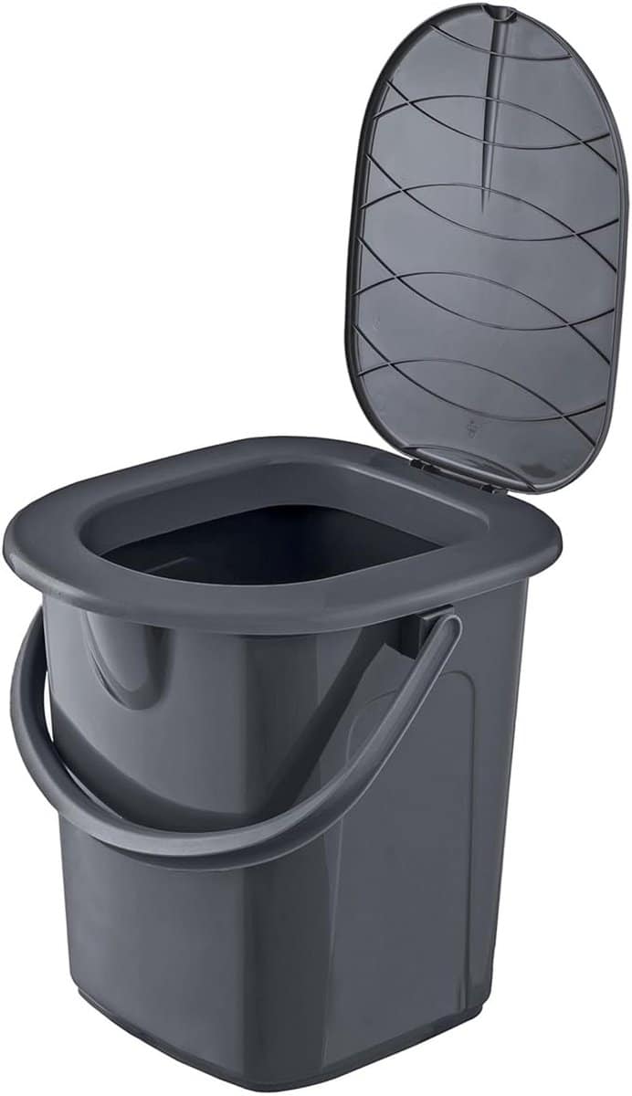 Branq Draagbare wc-emmer met bril, 22 liter