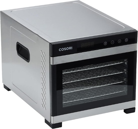 COSORI Voedseldehydrator met 6 roestvrijstalen roosters, 650 W