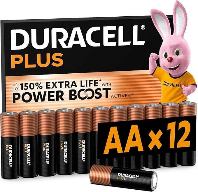 Duracell Plus AA alkalinebatterijen, 12 stuks