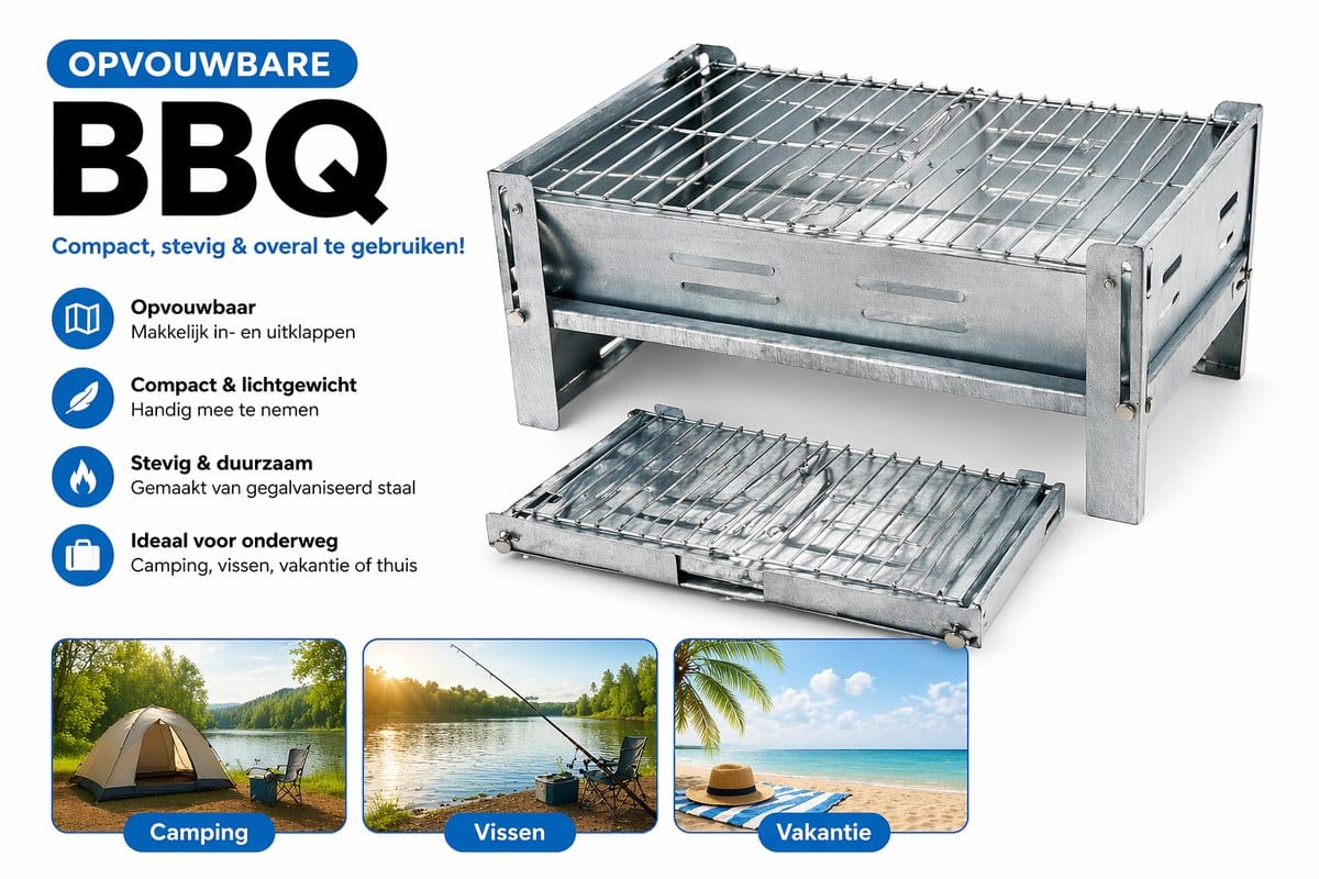 LUNOVO Opvouwbare barbecue