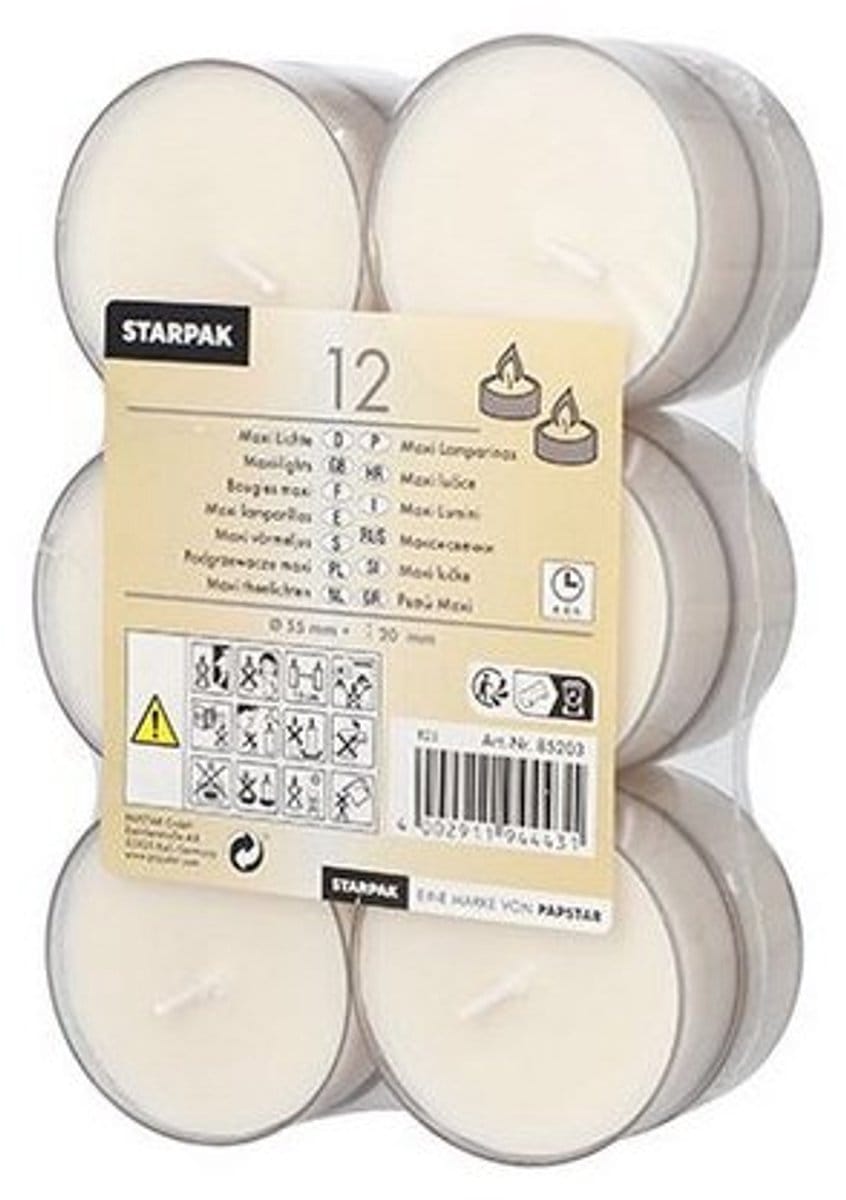 STARPAK Waxinelichtjes, brandduur 8 uur