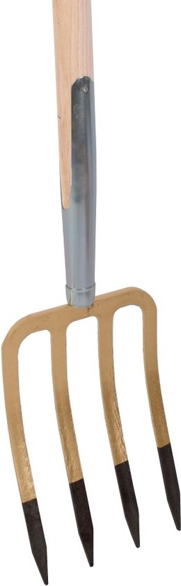 Talen Tools Spitvork met 4 tanden en essenhouten steel van 85 cm