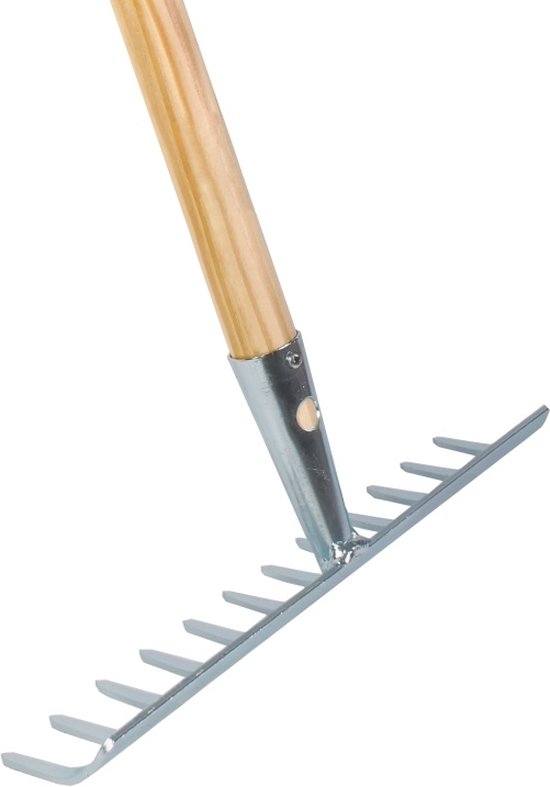 Talen Tools Verzinkte tuinhark, 12 tanden, 30 cm breed, steel 160 cm