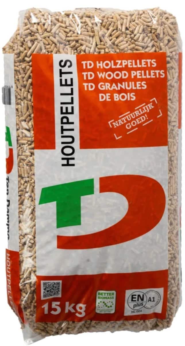 Ten Damme Witte houtpellets ENplus A1, 15 kg