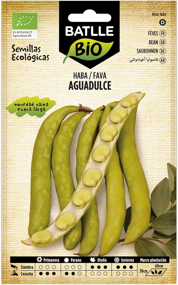 Biologische zaden Tuinbonen Super Aguadulce, 30 gram