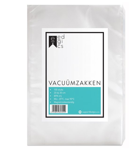 Vacumeerzakken met microstructuur, 20 x 30 cm, 100 stuks
