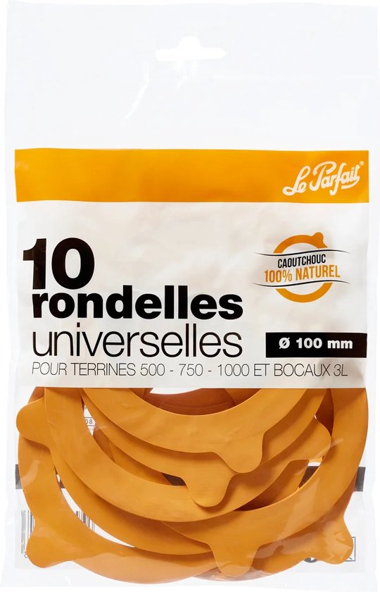 Le Parfait Rubberringen Ø 100 mm, set van 10